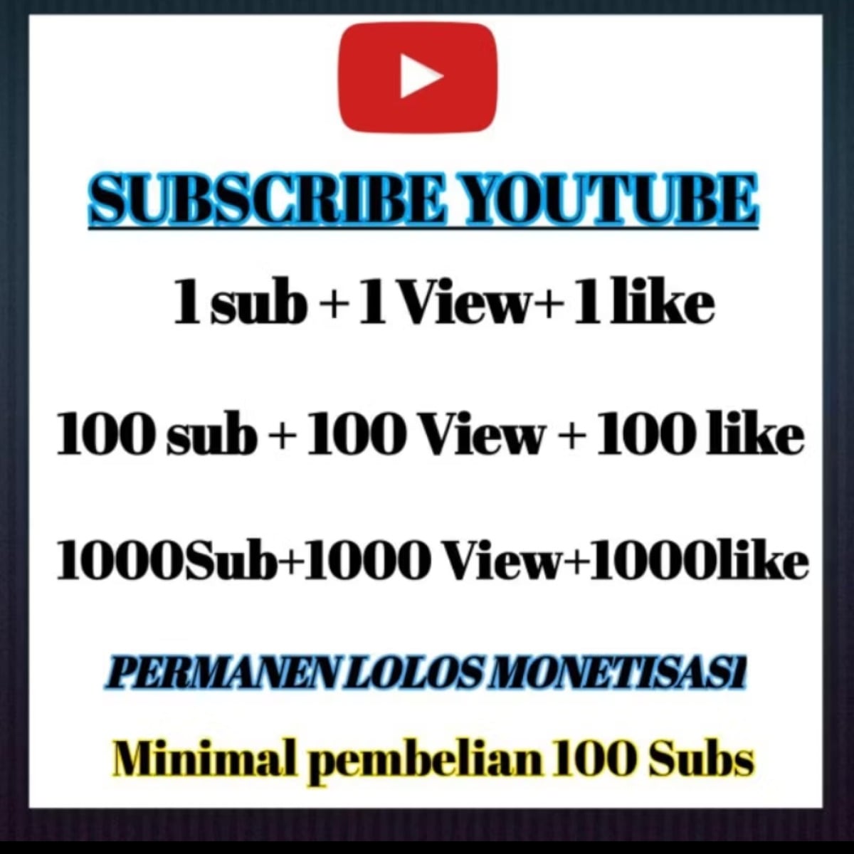 Jual 50 Subscribe YouTube Dedy afiyanto store | VCGamers