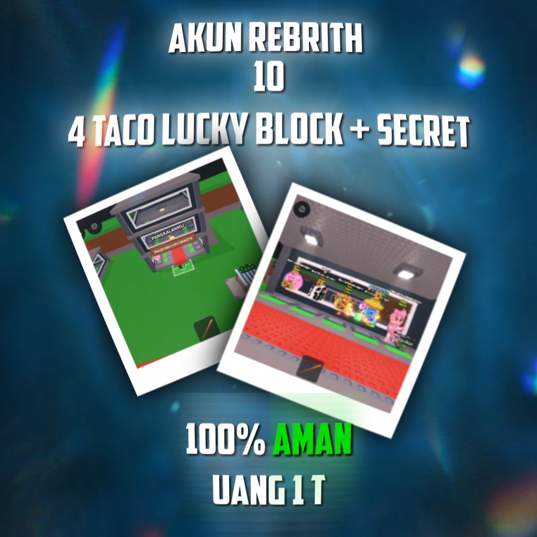 Jual Akun Rebith 10 + 4 lucky block taco Steal A Brainrot - Roblox HIKARI FIRE 00 | VCGamers