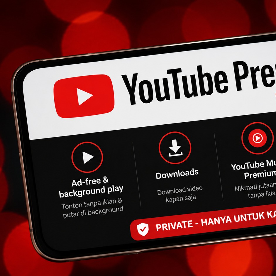 Jual Private 1 Bulan Premium YouTube NINJA STORE  | VCGamers
