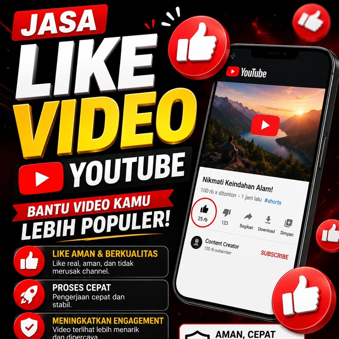 Jual 100 Like Video YouTube NINJA STORE  | VCGamers