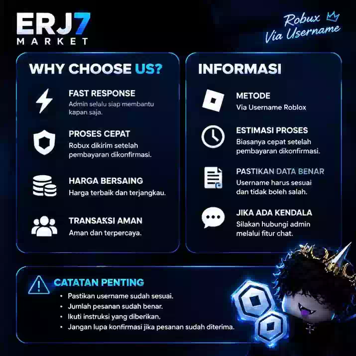 Jual 1.000 Robux Roblox erj market | VCGamers
