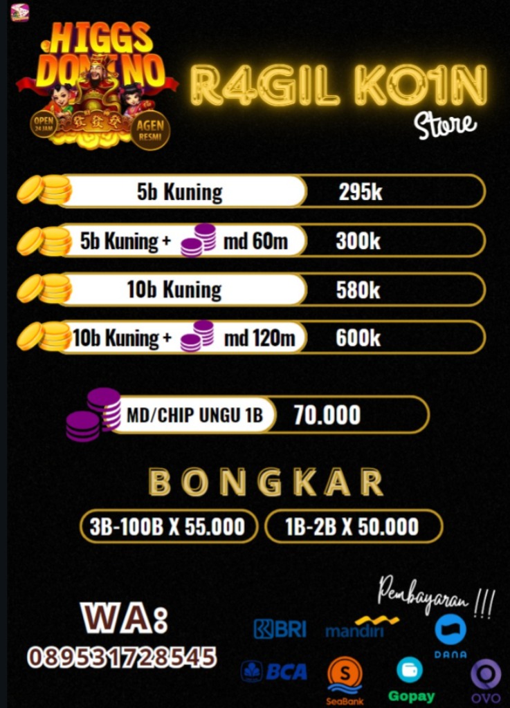 Daftar Produk R4GIL KO1N ST0R3 Terlaris & Terlengkap - VCGamers