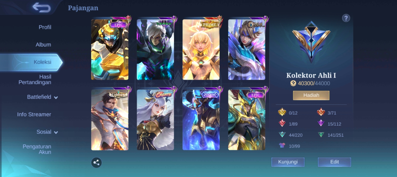 Daftar Produk JUAL AKUN ML SIAP PAKAI Terlaris & Terlengkap - VCGamers