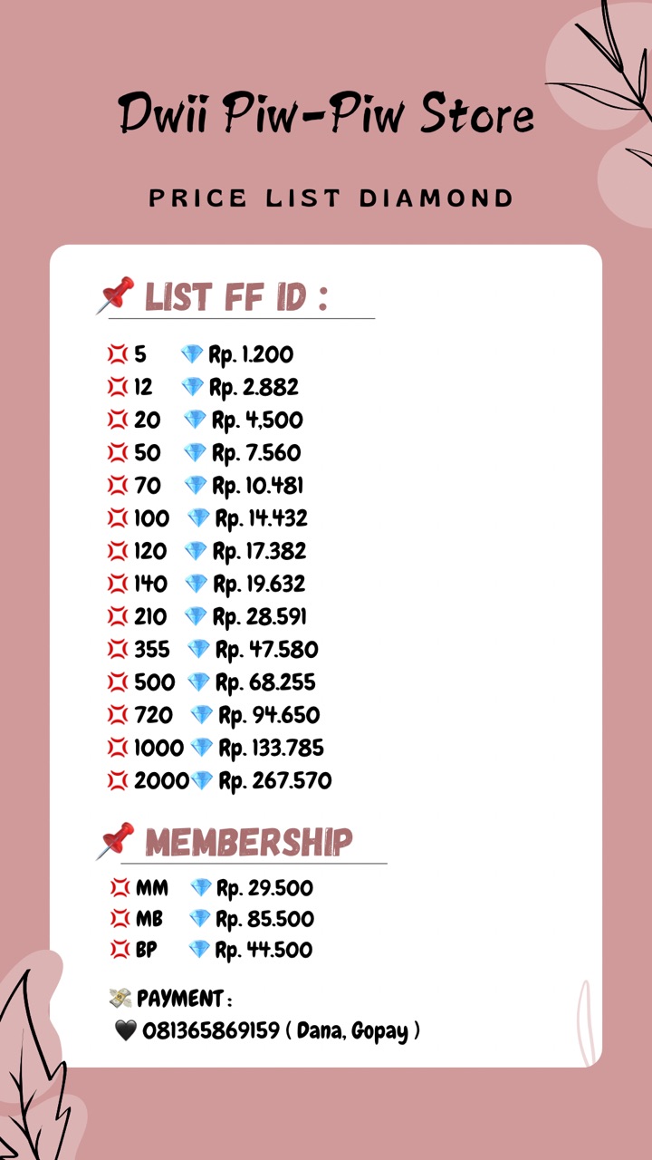 Daftar Produk Dwii Piwpiw Store Terlaris & Terlengkap - VCGamers