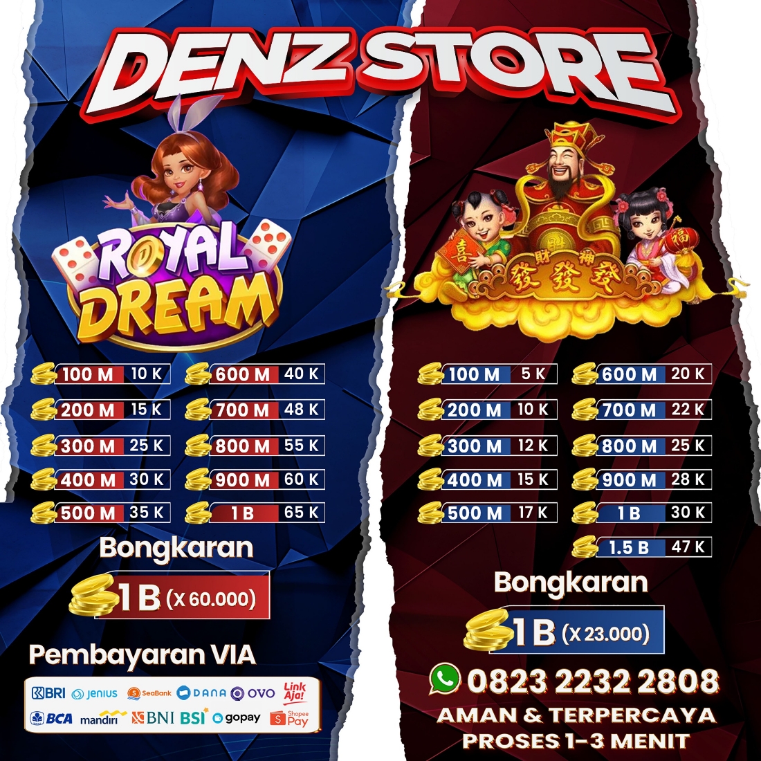 Daftar Produk DENZ STORE Terlaris & Terlengkap - VCGamers