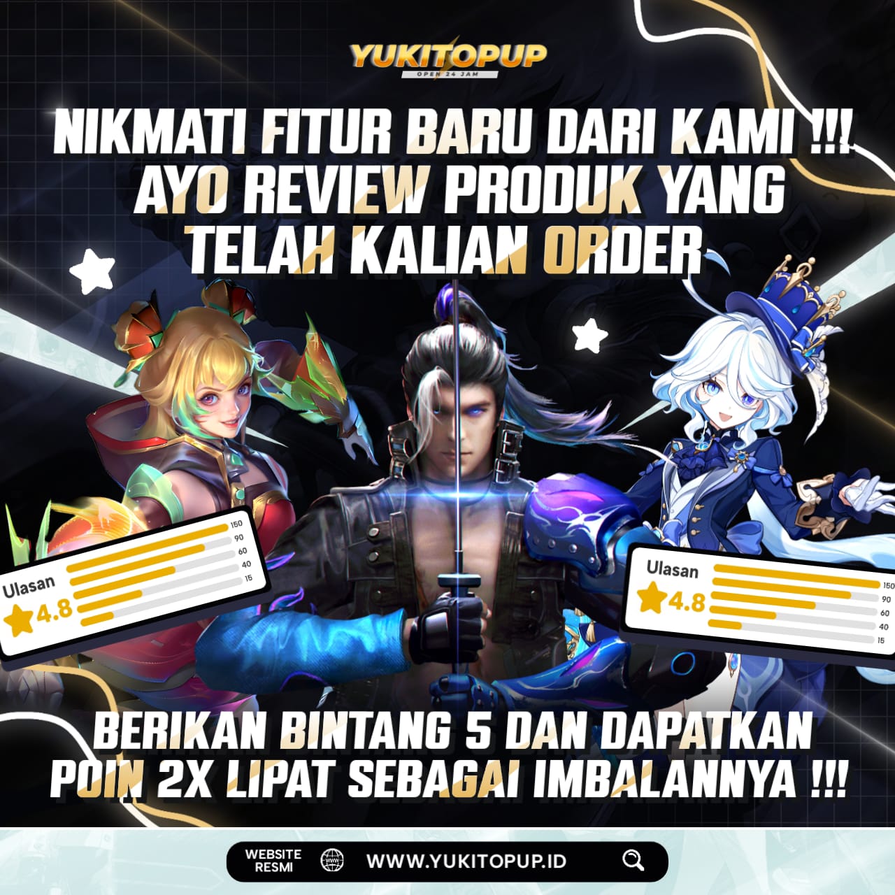 Daftar Produk Yukitopup Terlaris & Terlengkap - VCGamers