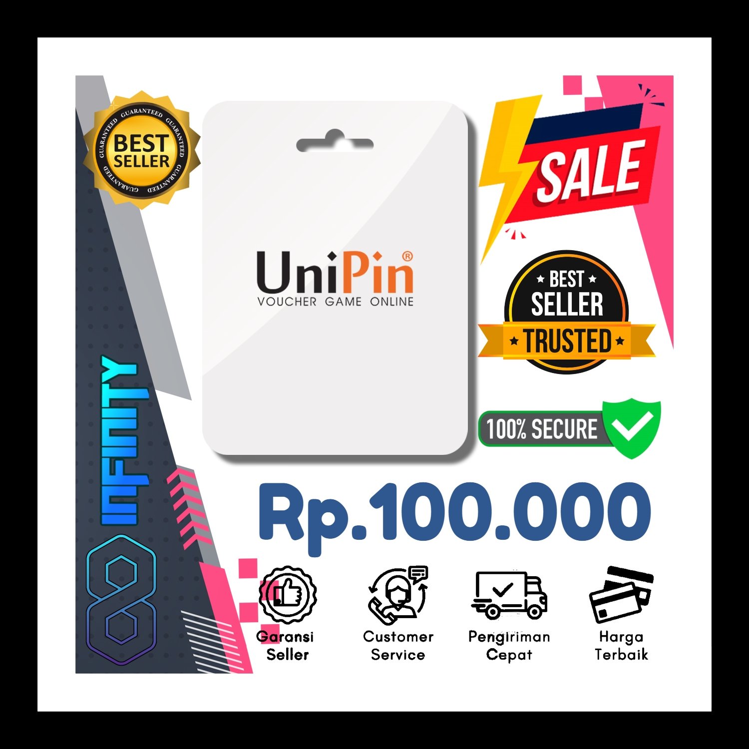 Jual 100.000 UniPin UniPin Infinity Gaming | VCGamers