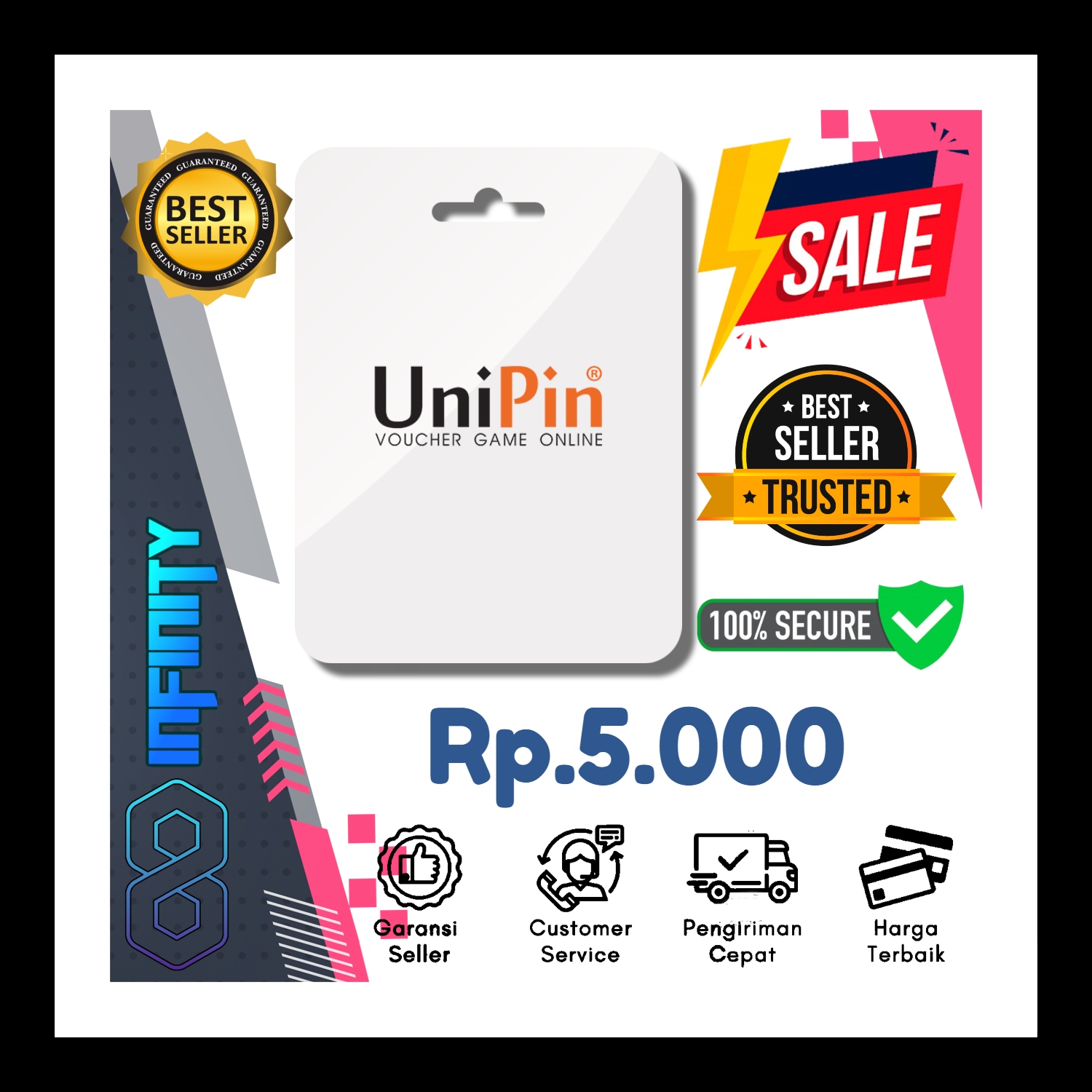 Jual 5.000 UniPin UniPin Infinity Gaming | VCGamers