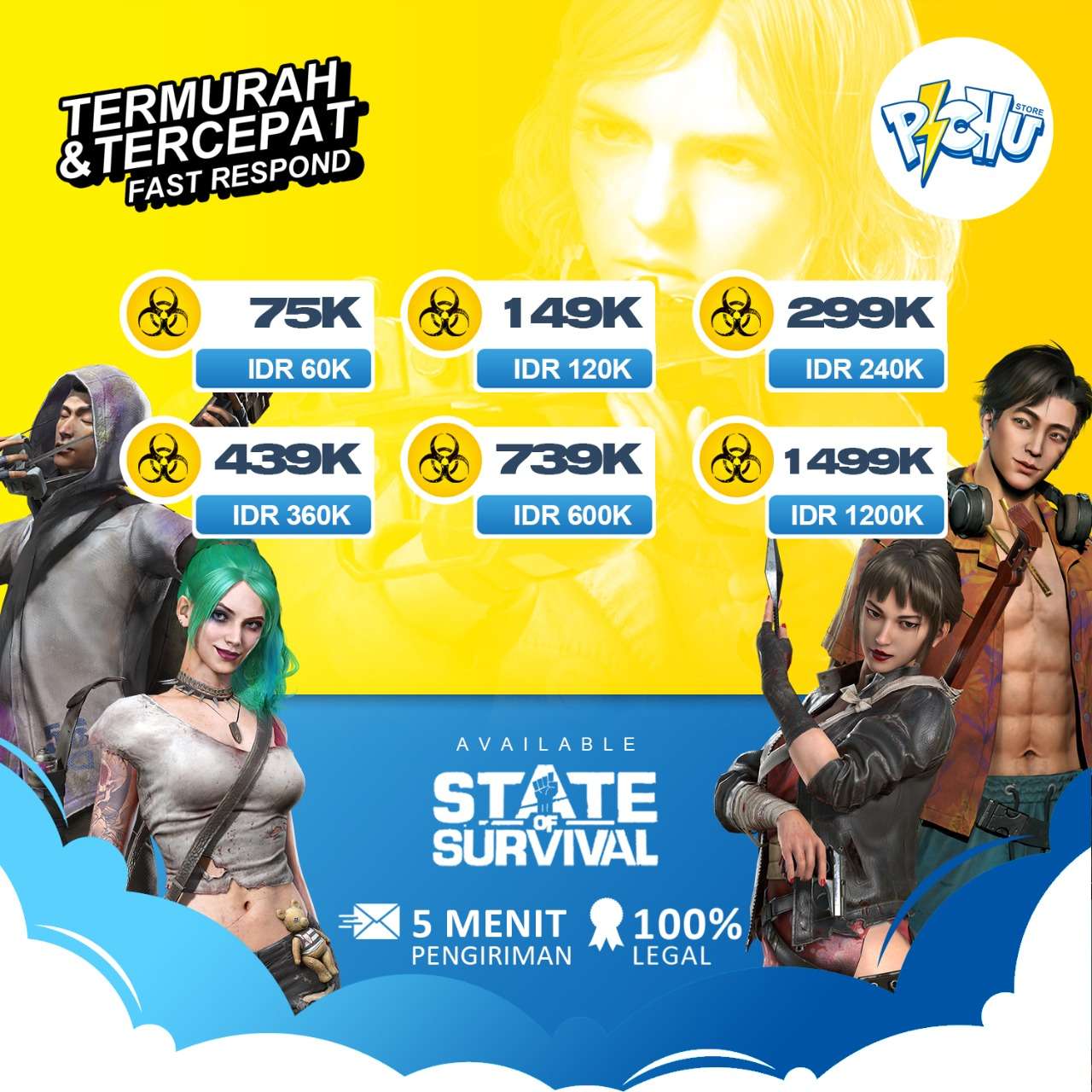 Jual Package 439.000 State Of Survival PichuStore | VCGamers