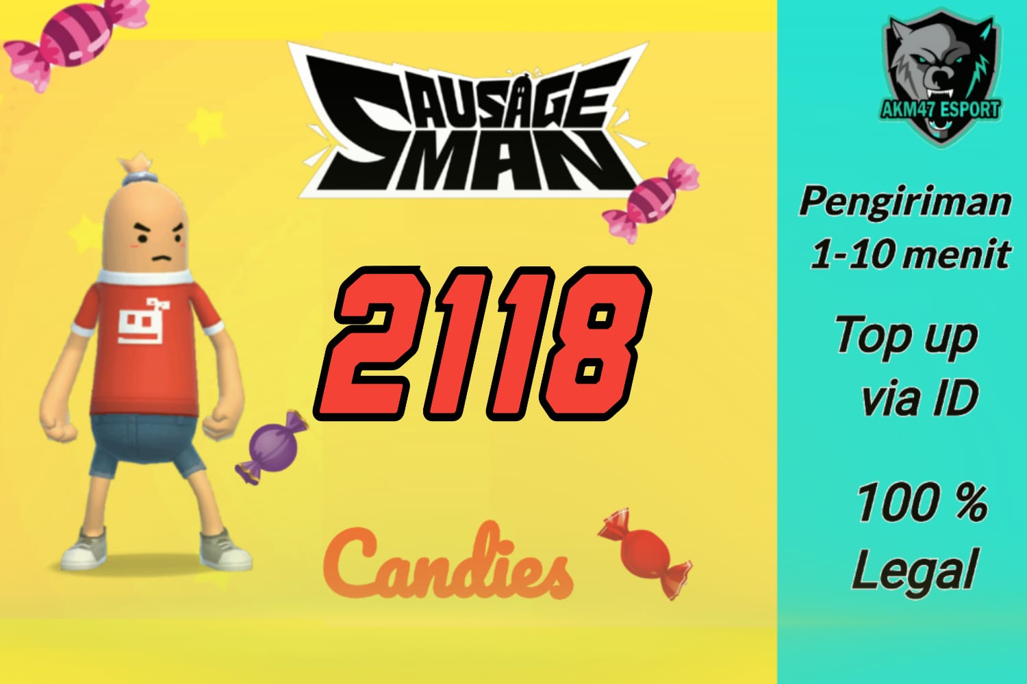 Jual 2118 Candy Sausage Man Akm47 Store | VCGamers