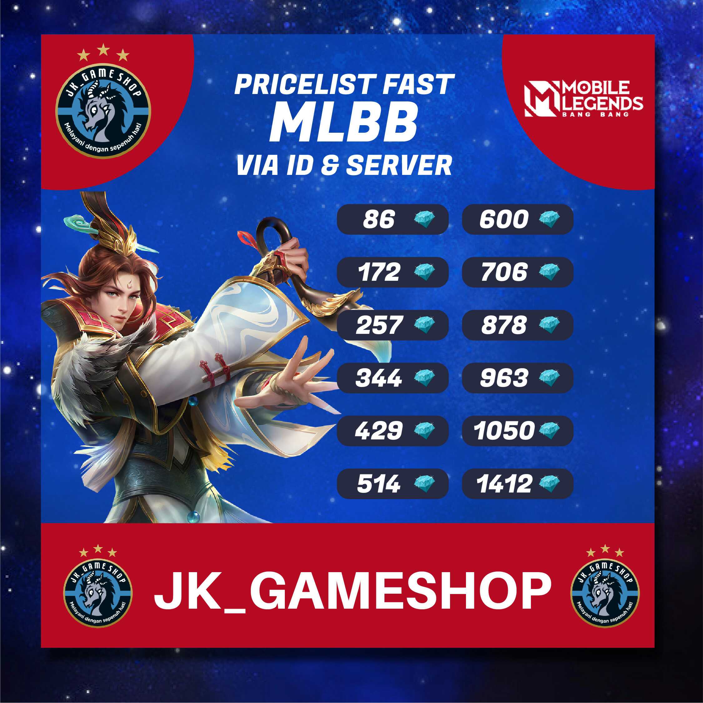 Jual 706 Diamonds Mobile Legends @JK_GAMESHOP | VCGamers