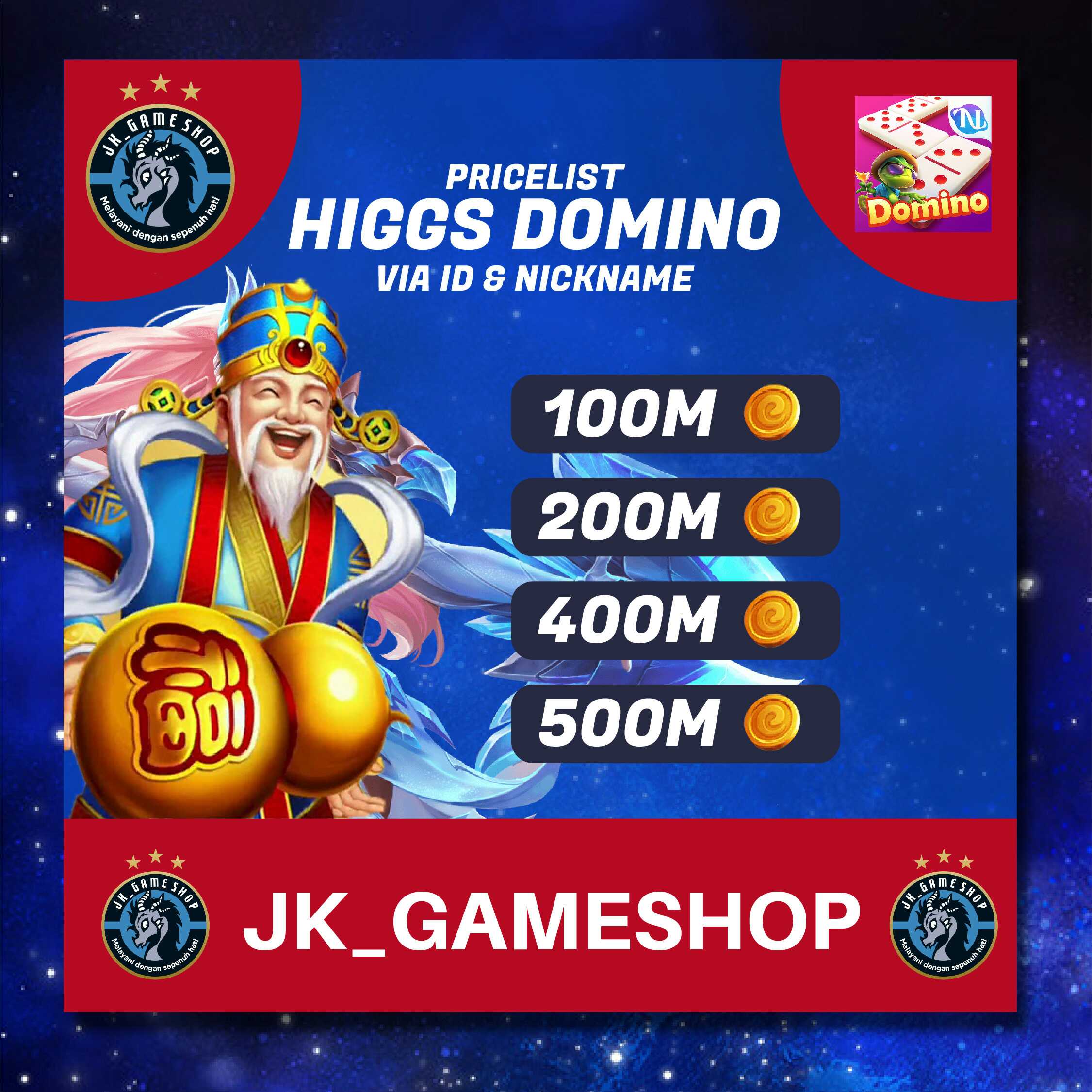 Jual 100M Koin Emas-D Higgs Games Island @JK_GAMESHOP | VCGamers