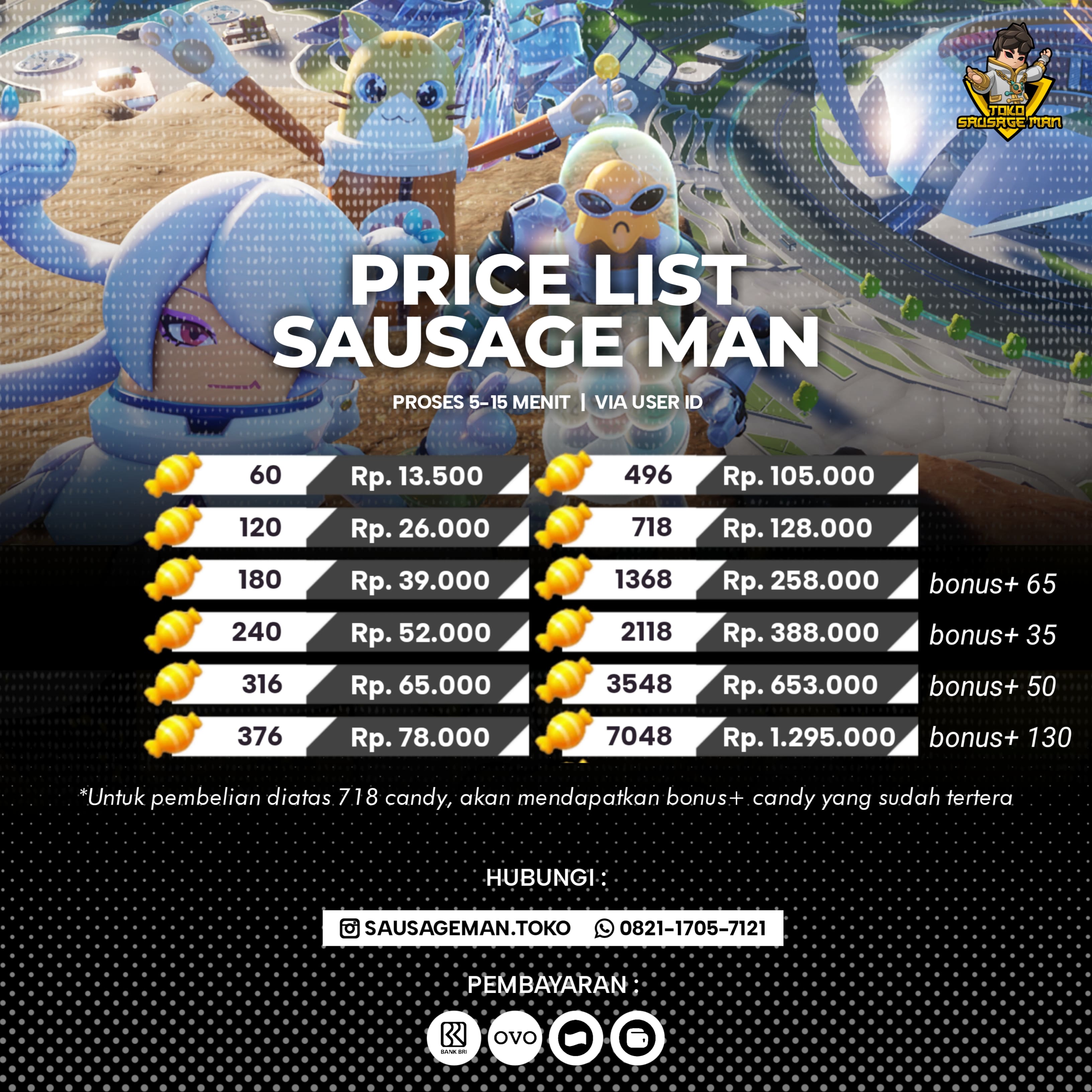 Jual 316 Candy Sausage Man CupidCat Store | VCGamers