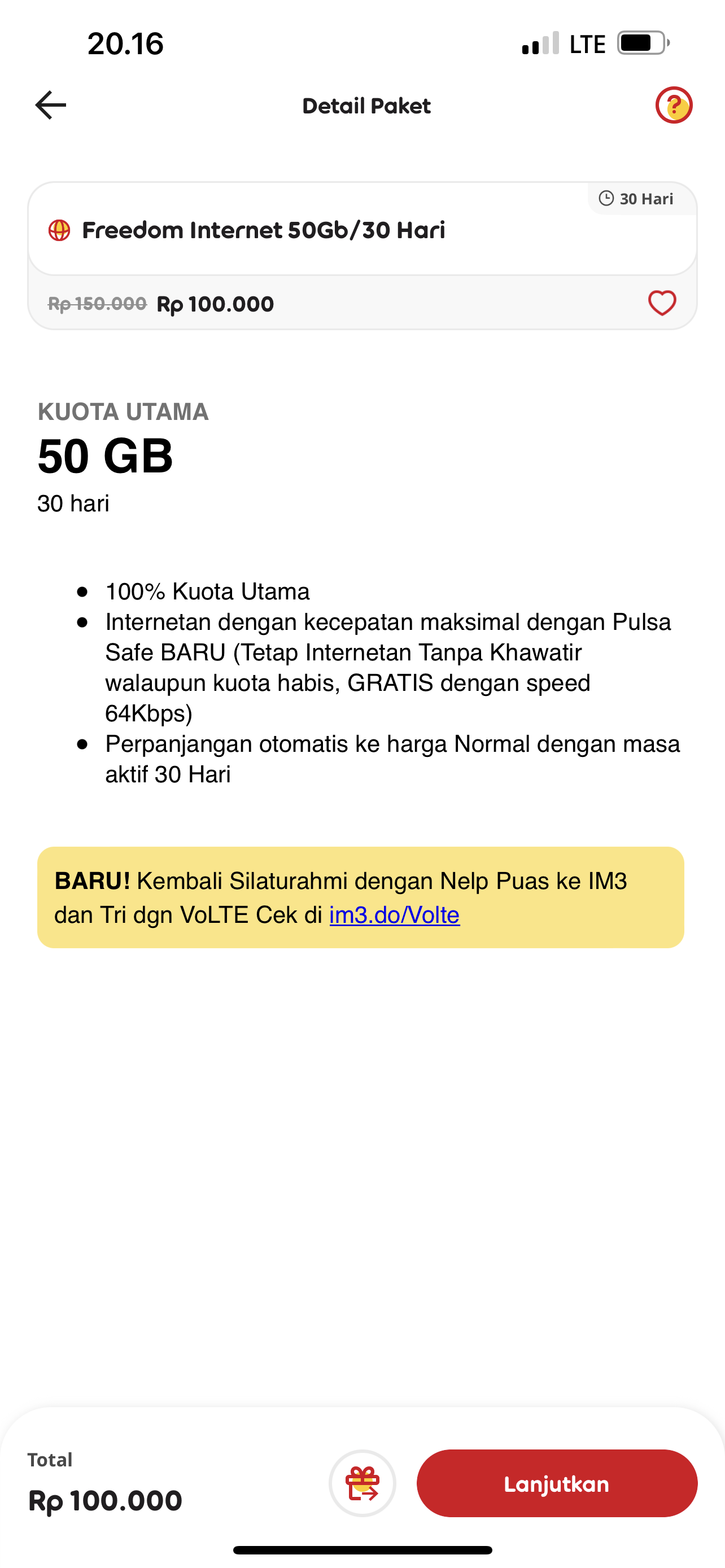 Jual Freedom Internet 50GB Indosat Best store | VCGamers