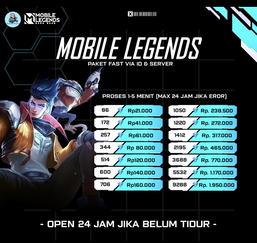 Jual 706 Diamonds Mobile Legends Poke store | VCGamers