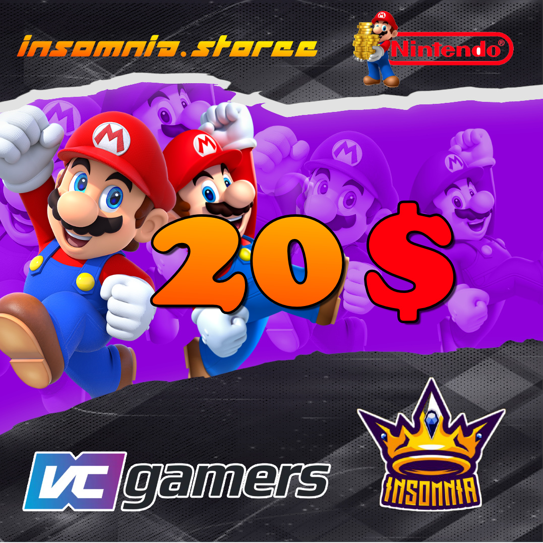 Jual Nintendo USD $20 Nintendo EShop Card Insomnia.storee | VCGamers