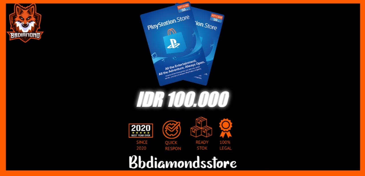 Jual IDR 100.000 PlayStation Network (PSN) Bbdiamondsstore | VCGamers