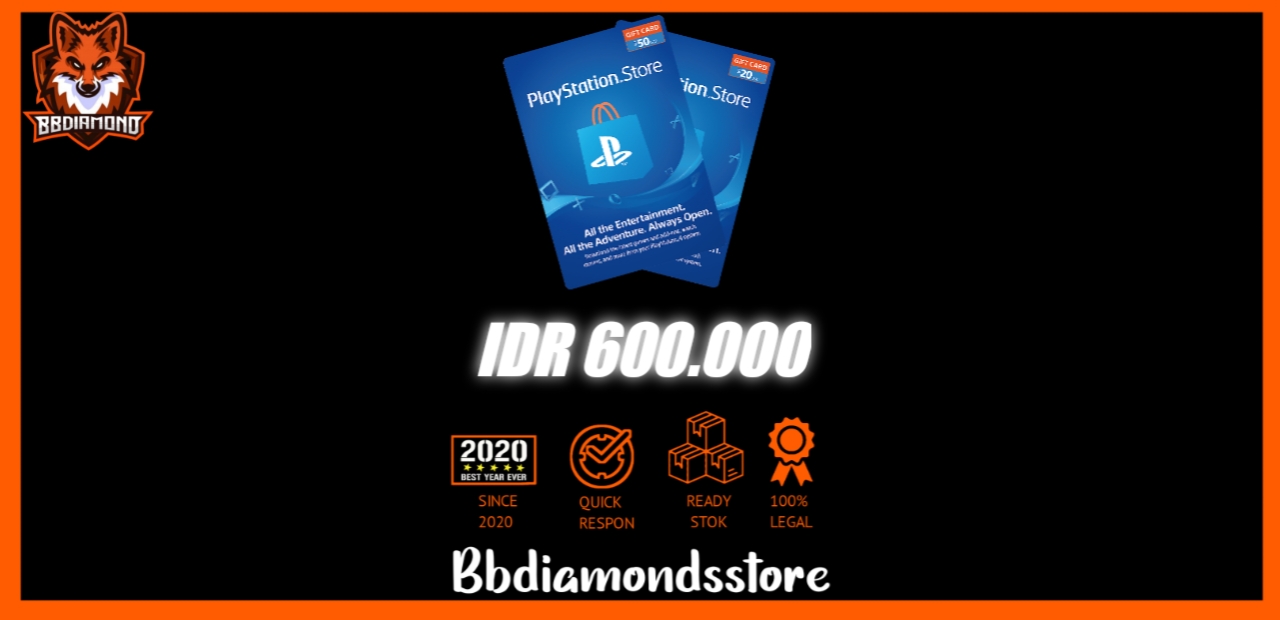 Jual IDR 600.000 PlayStation Network (PSN) Bbdiamondsstore | VCGamers