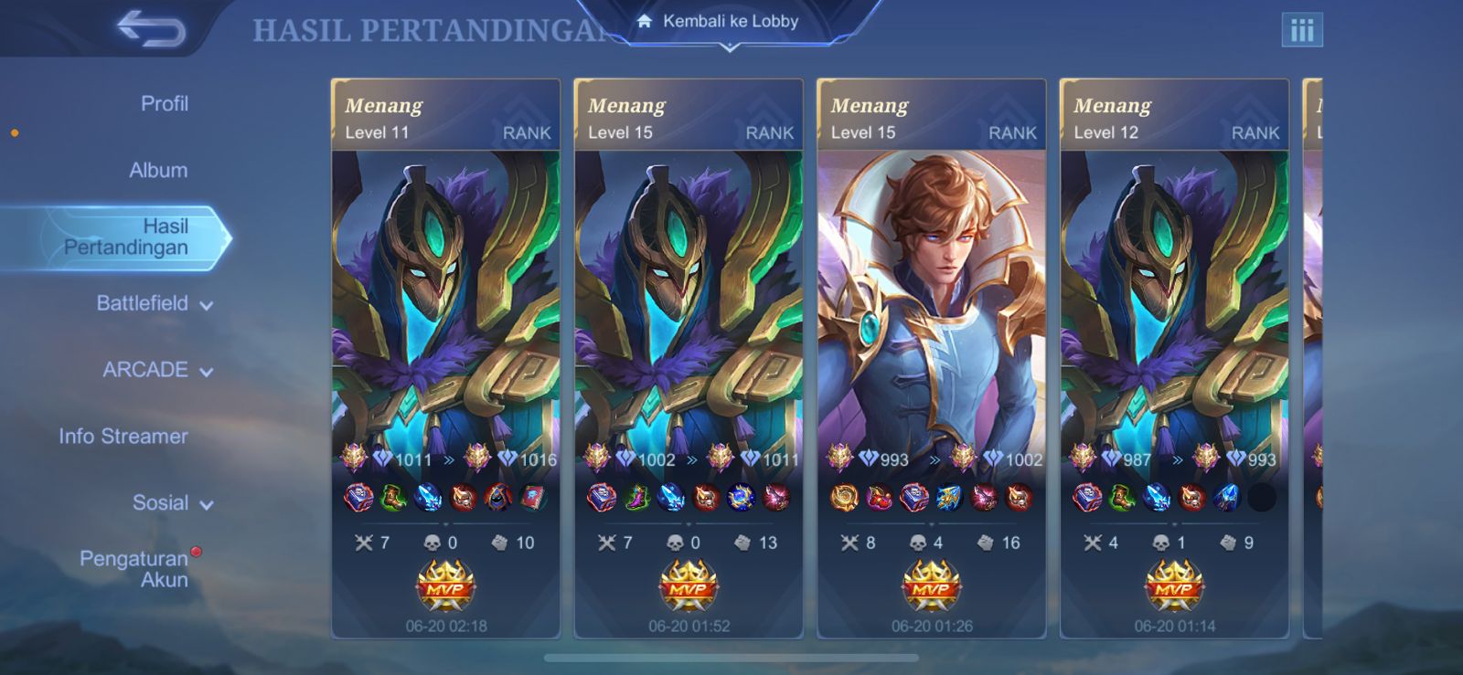 Jual JOKI GLORY 1100++ PER POINT Mobile Legends 99MetaStoreID | VCGamers