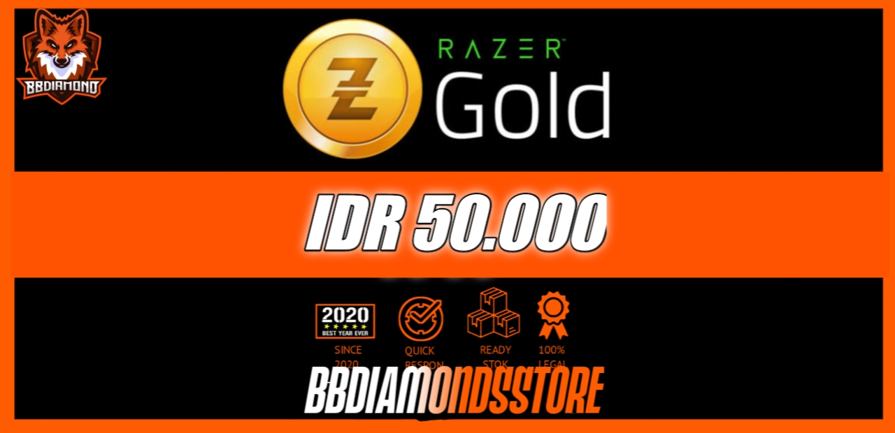 Jual IDR 50.000 Razer Gold PIN Bbdiamondsstore | VCGamers