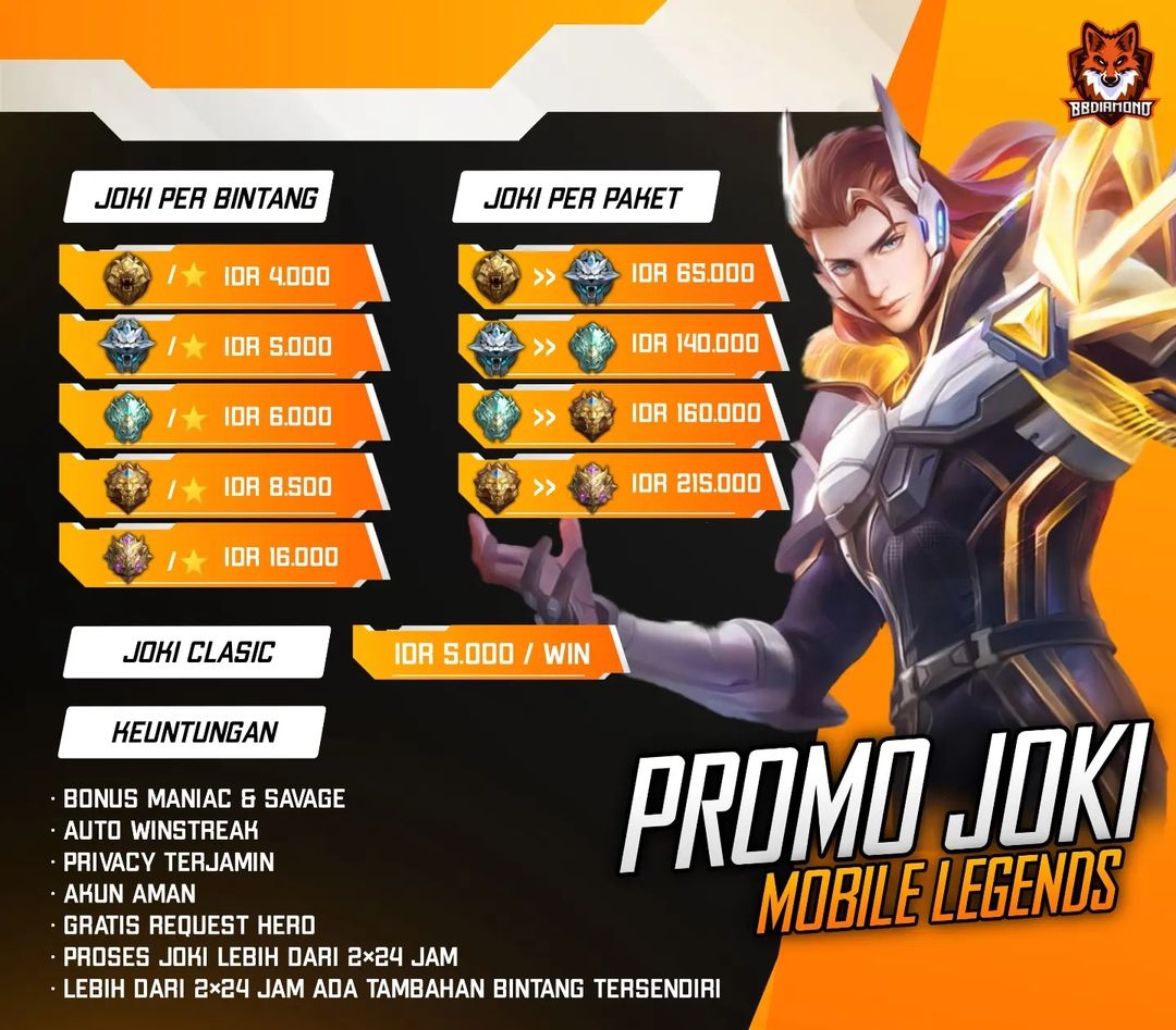 Jual Grandmaster Perbintang Mobile Legends Bbdiamondsstore | VCGamers