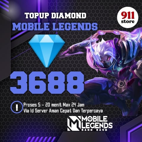 Jual 3688 Diamonds Mobile Legends 911 Store | VCGamers