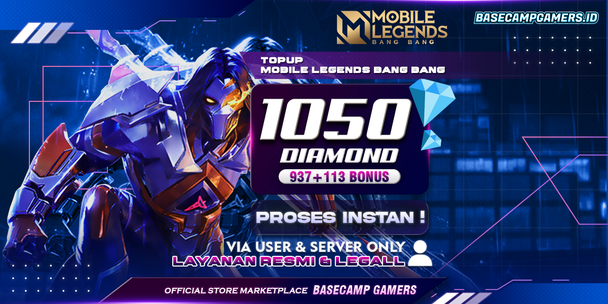 Jual 1050 Diamonds Mobile Legends basecampgamers.id | VCGamers