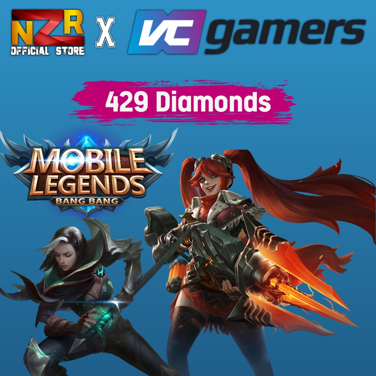 Jual 429 Diamonds Mobile Legends NZR OFFICIAL STORE | VCGamers