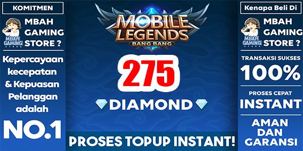 Jual 275 Diamonds Mobile Legends Mbah Gaming | VCGamers