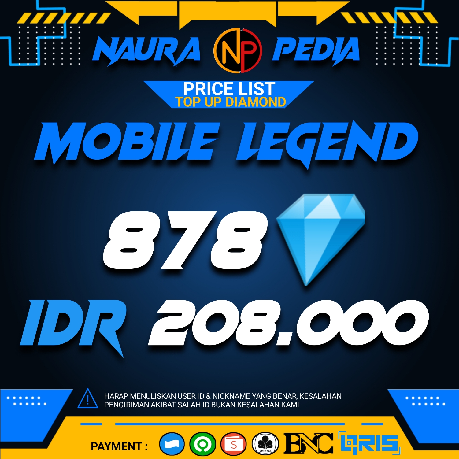 Jual 878 Diamonds Mobile Legends Naurapedia.id | VCGamers