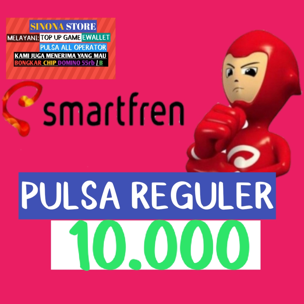 Jual Pulsa Reguler 10.000 Smartfren Sinona store | VCGamers