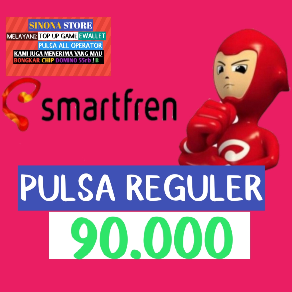 Jual Pulsa reguler 90.000 Smartfren Sinona store | VCGamers