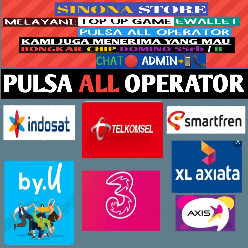 Jual 75.000 All Operator Pulsa All Operator Sinona store | VCGamers