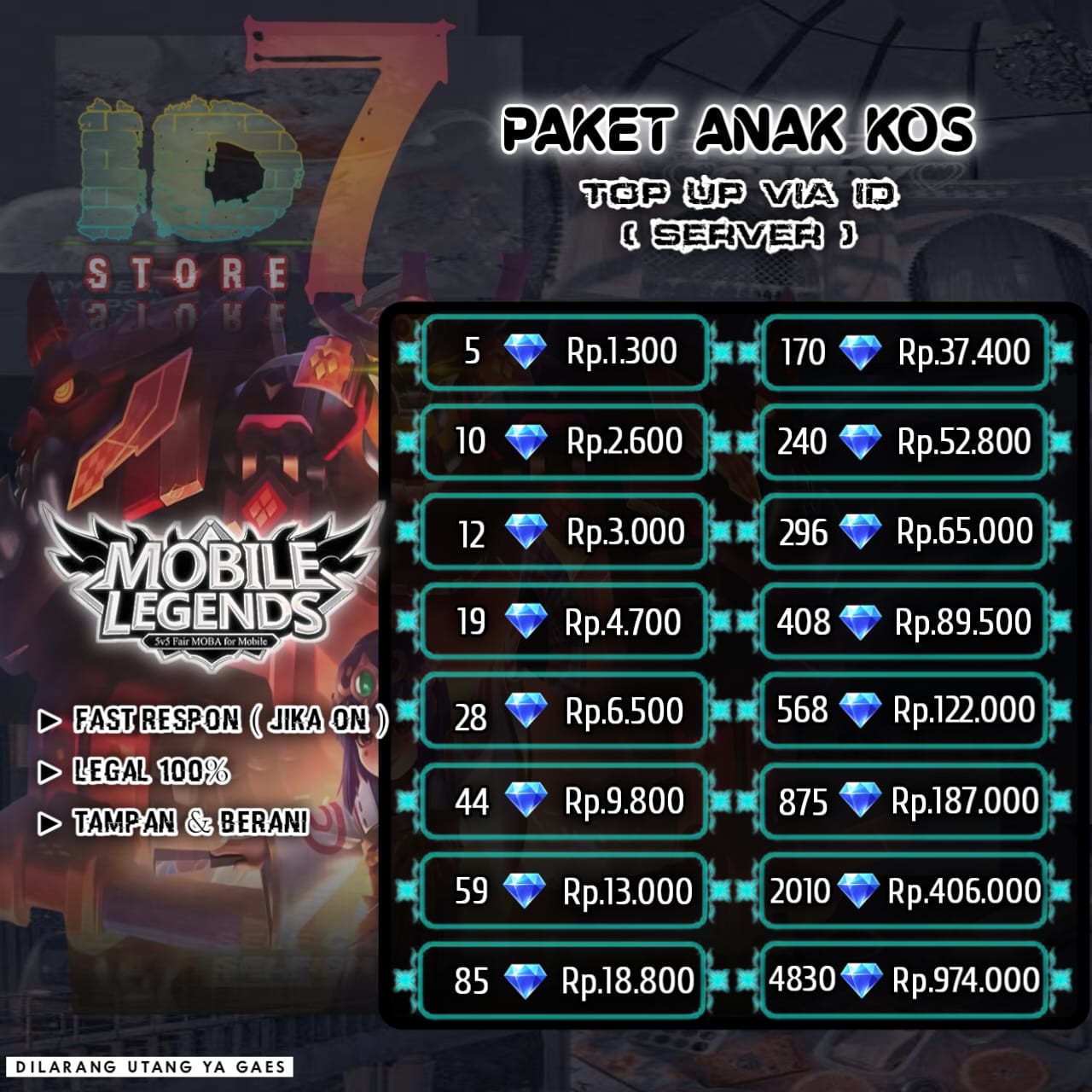 Jual 4830 Diamonds  Mobile Legends IDN7STORE | VCGamers