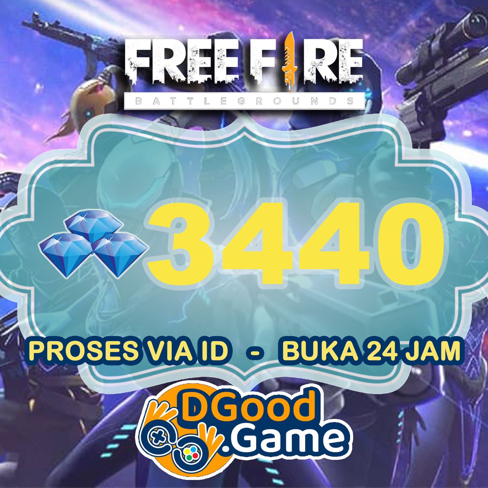 Jual 3440 Diamonds Free Fire DGoodGame | VCGamers