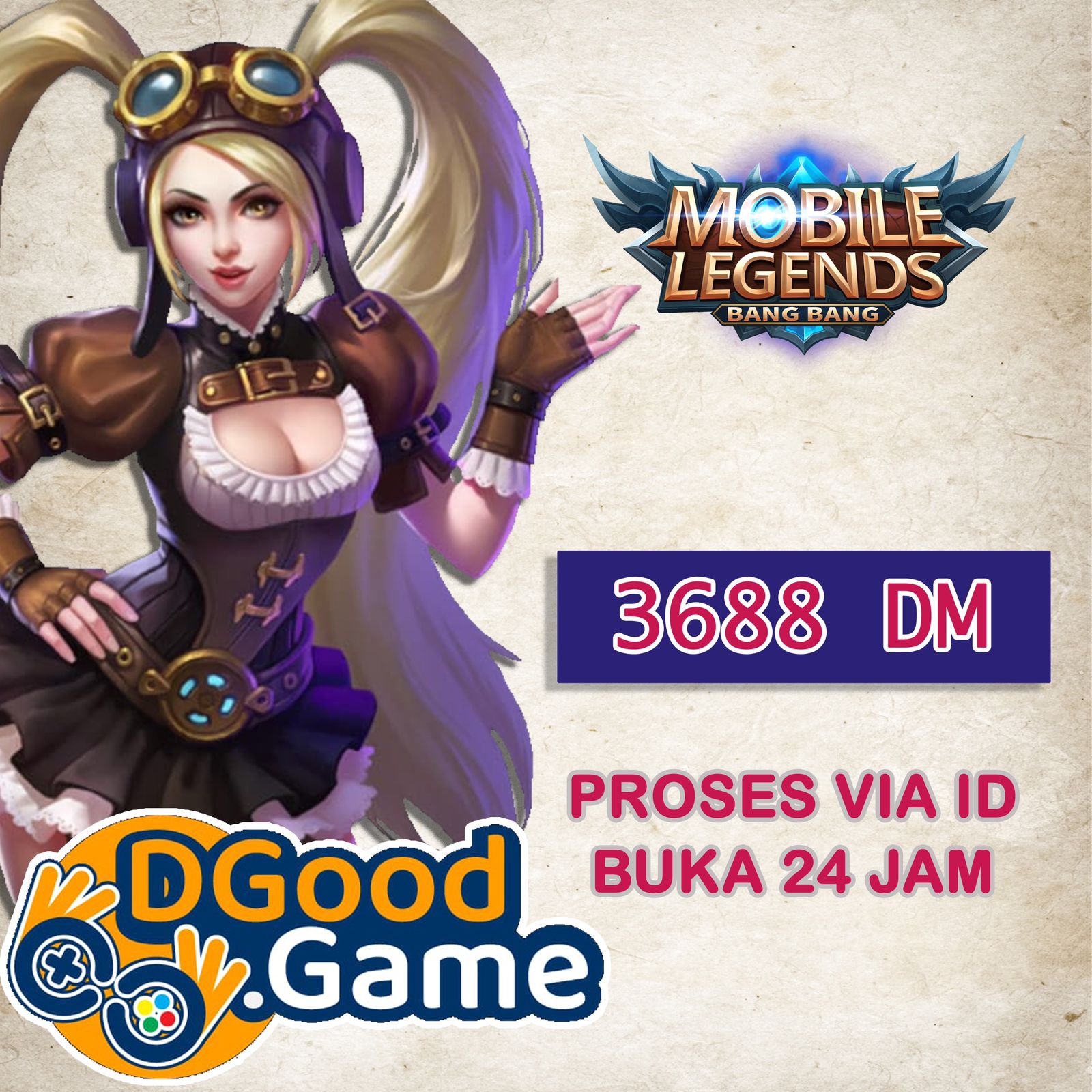 Jual 3688 Diamonds Mobile Legends DGoodGame | VCGamers