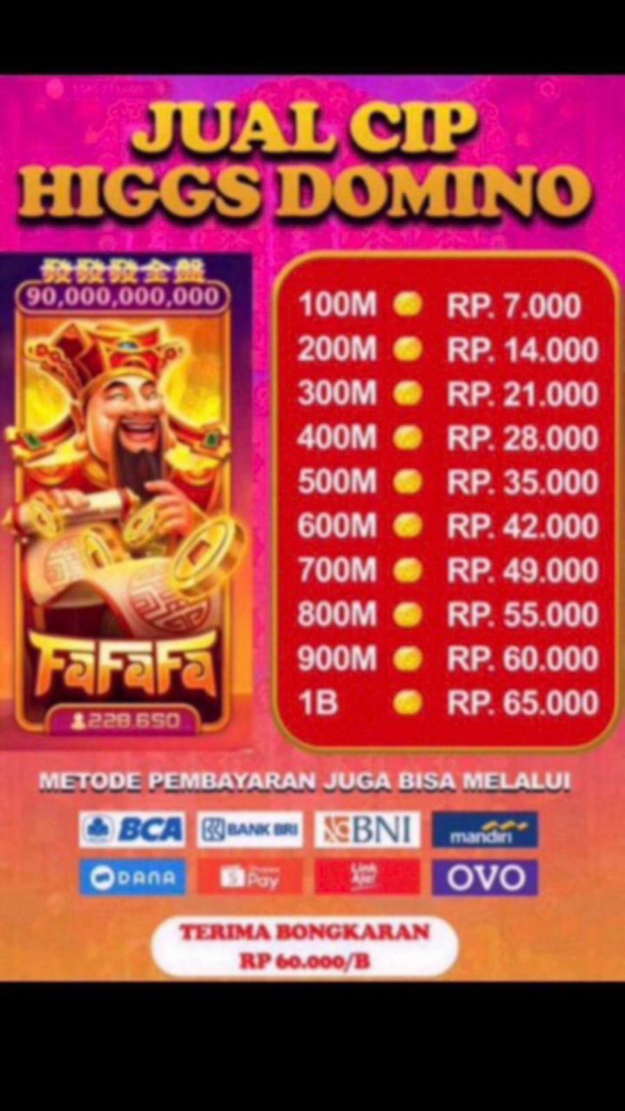 Jual 100M Koin Emas-D Higgs Games Island Jackpotstore | VCGamers