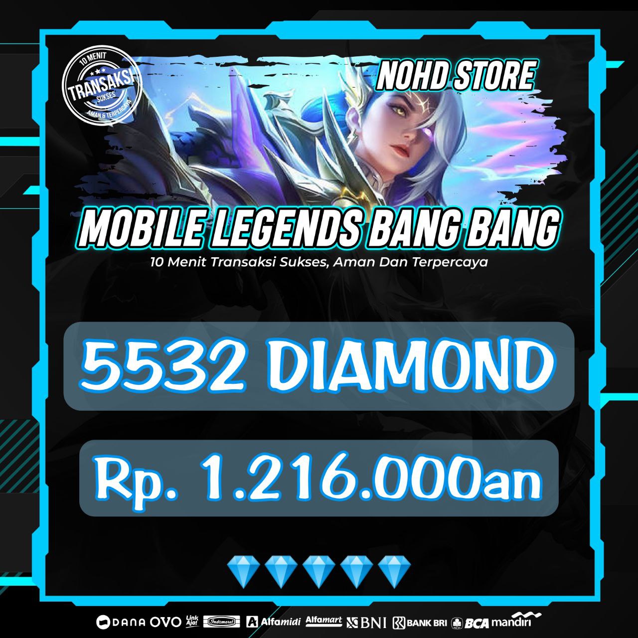 Jual 5532 Diamonds Mobile Legends NOHD STORE | VCGamers