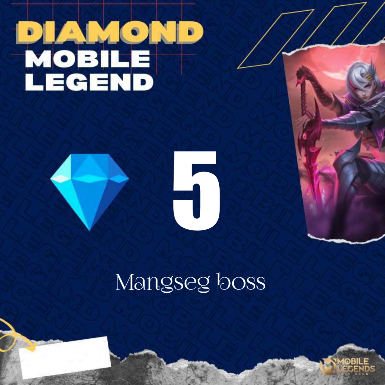 Jual 5 Diamond  Mobile Legends MANGSEG BOSS | VCGamers