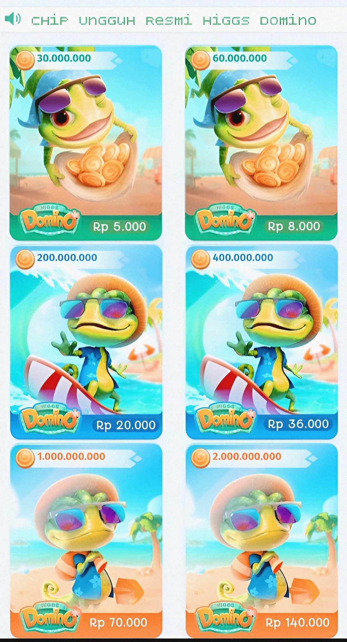 Jual 1B Koin Emas MD Higgs Games Island TOKO MUHAMMAD RAMADHAN ALFARIZI | VCGamers