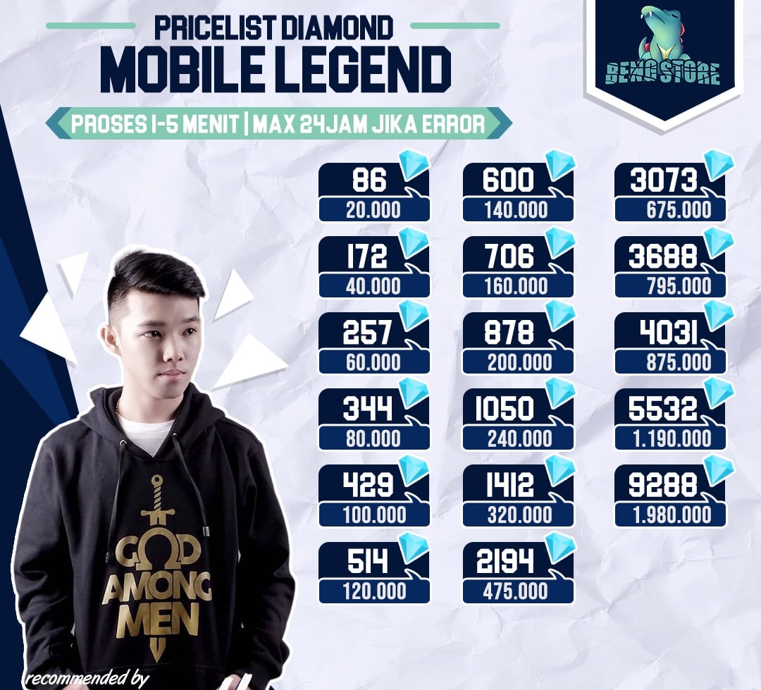 Jual 86 Diamonds Mobile Legends Beng Store Bali | VCGamers