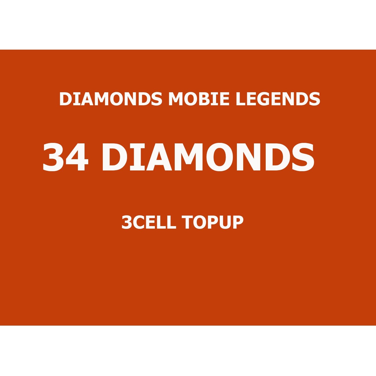 Jual 34 Diamonds Mobile Legends 3CELL TOPUP | VCGamers