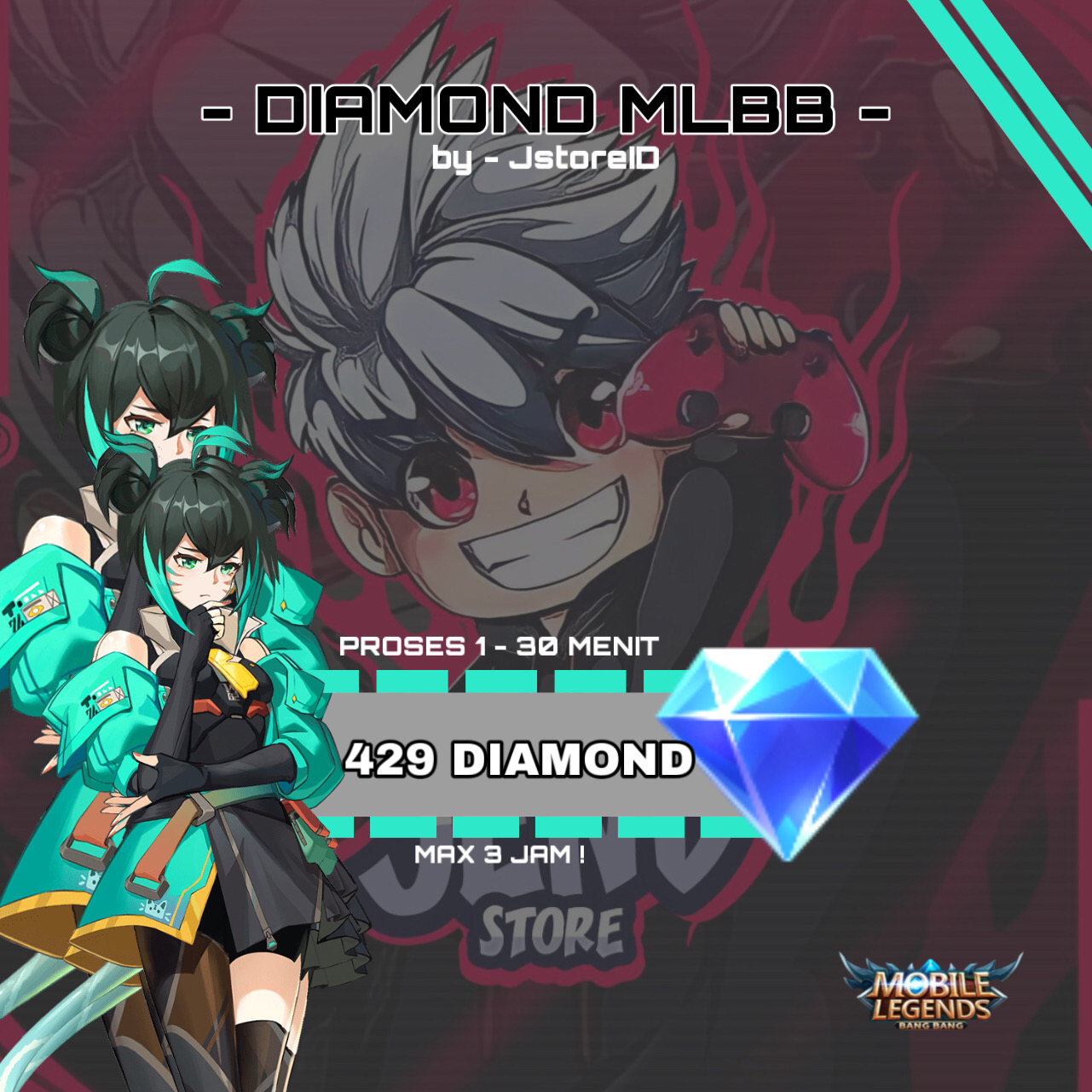 Jual 429 Diamonds Mobile Legends JSTOREID | VCGamers