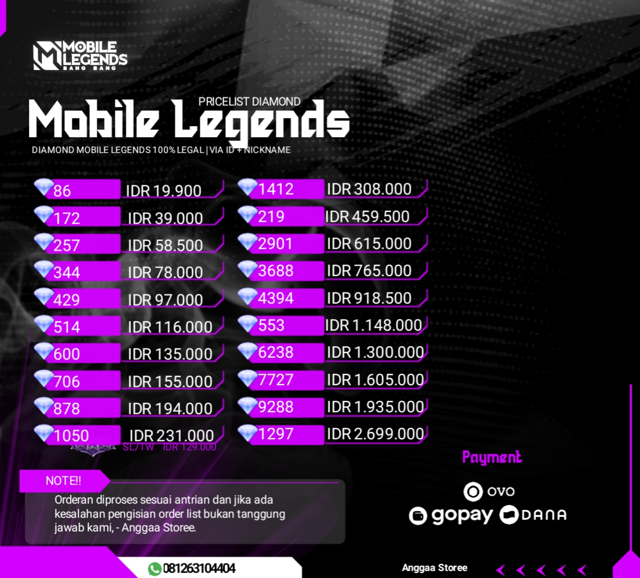 Jual Twilight Pass Mobile Legends Anggaa Storee | VCGamers