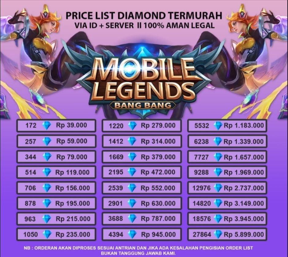 Jual 2539 Diamonds Mobile Legends TulipStore | VCGamers