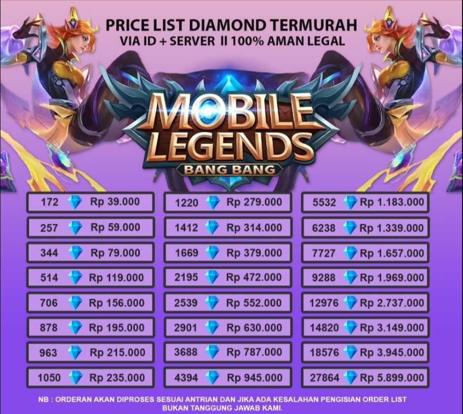 Jual 878 Diamonds Mobile Legends TulipStore | VCGamers