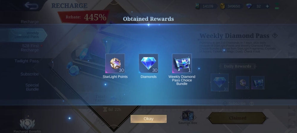 image-Weekly Diamond Pass
