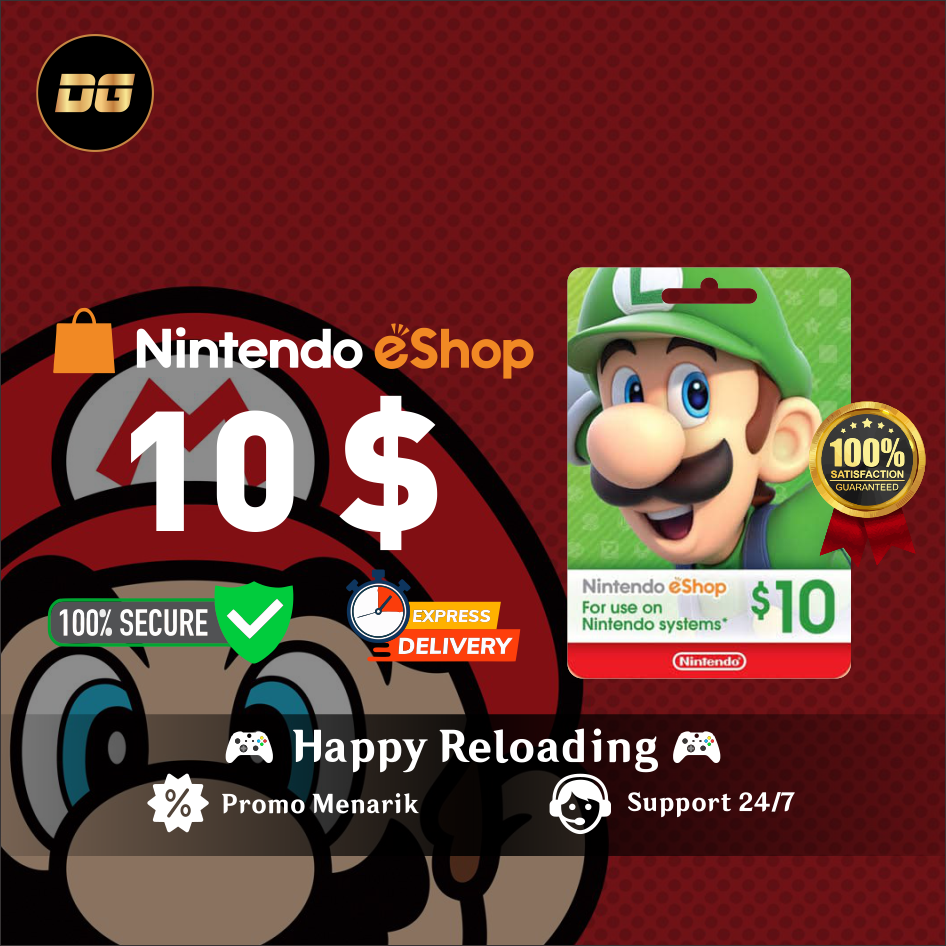 Jual Nintendo USD $10 Nintendo EShop Card degamingstore | VCGamers