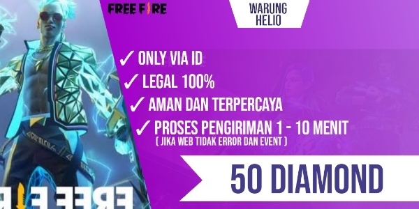 Jual 50 Diamonds Free Fire Warung helio | VCGamers