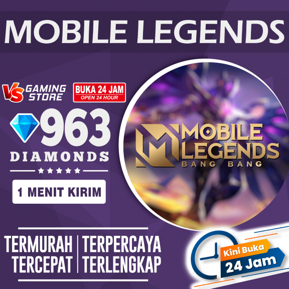 Jual 963 Diamonds Mobile Legends Koin Topup | VCGamers